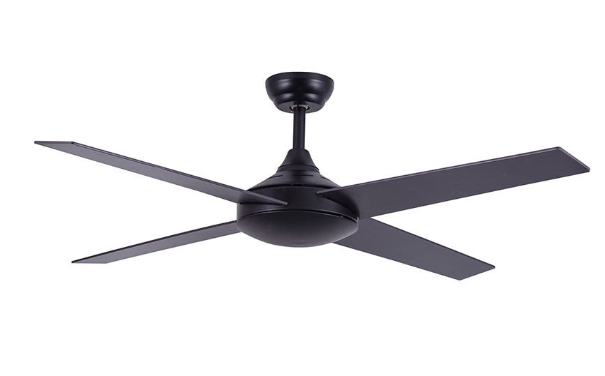 S, Black Ceiling Fan With Remote No Light